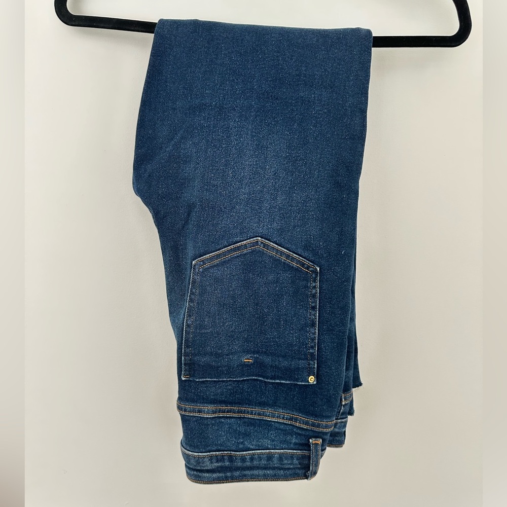 Zara High Rise Mini Flare Jean Dark Wash